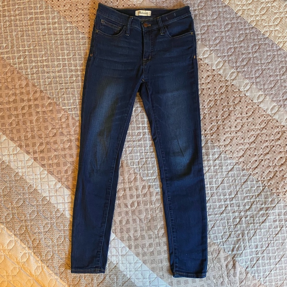 Madewell 9” High Rise Dark Wash Skinny Jeans Size 26